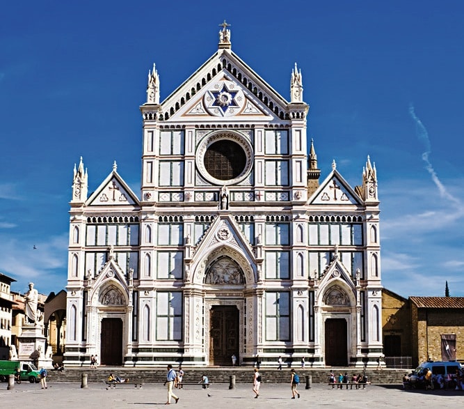 demonstration ly barbermaskine Santa Croce Basilica with its Cloisters and the ancient "Leather Schoo -  Destination Florence